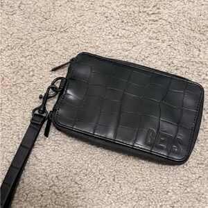 BEIS Croc-Embossed Black Men's Wallet